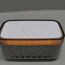 Reatsoc Bluetooth Speaker Alarm Clock with 10w Fast Wireless Charger for iPhone Samsung, 10W Stereo Bluetooth Speaker, 12-Color Night Light, White Noise Machine Digital Clock with FM Radio for Bedroom (Gray)