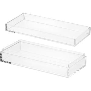 PATIKIL Acrylic Box with Lid 5.91" x 2.76" x 1.38", Clear Acrylic Display Boxes Plastic Square Cube Containers Storage Organizer for Candy Tiny Jewelry Artwork Display