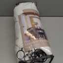 Beige White 70 Inch Wide Curtains 90 Inches Long for Living Room Light Filtering Semi Sheer Modern Farmhouse Pleated Curtain with Hooks Rings for Patio Sliding Door Dining Room Large Window 1 Panel