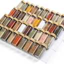 Suneerplay Spice Drawer Organizer 8 Tier, Acrylic Seasoning Organizer Rack, Clear Spice Rack Tray, Kitchen Seasoning Jars Drawers Insert (Jars Not Included/Expandable From 13" to 26") (Large)
