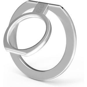 PureGear Magnetic Phone Grip Ring Stand, Magnetic Phone Ring Holder for MagSafe iPhone Air, 17, 17Pro, 17ProMax, 16, 16Pro, 16Plus, 16ProMax, 15, 15Plus,14,13,12, Adjustable Kickstand (Brushed Silver)