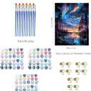 6 Pack Paint by Numbers Kit for Adults-Aurora Adult Paint by Number Kits on Canvas for Beginners,Nature Scenery DIY Acrylic Number Painting Kits for Home Wall Decor Gift 11.8x15.7Inch (Without Frame) (YH01583)