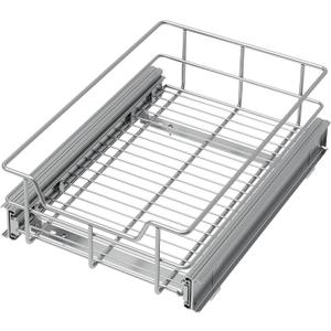 Pull Out Cabinet Organizer 9" W X 17" D, Slide Out Drawers For Kitchen Organizers and Storage, Pull Out Drawers For Cabinets Capacity Heavy Duty Caddy, Cabinet Shelves Chrome-Plated, Bathroom Pantry