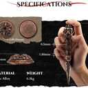 Wand Dice Spinner for Dungeons and Dragons, Metal D&D Unique Roulette Dice, Dungeons and Dragons Gift Set for Role Playing Games (Rustic Copper Hong)