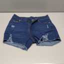 CHICZONE Womens Mid-High Waisted Jean Shorts Ripped Cutoff Denim Shorts Stretchy Summer Short Pants (Large, 0-navy)