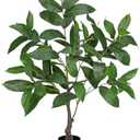 Briful Fake Plants 36.6'' Tall Artificial Plants Indoor Decor, Faux Bay Laurel Trees in Black Pot, Floor Plant Houseplant for Home Farmhouse Outdoor Patio Porch Decorations