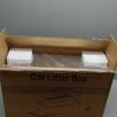 23.5" x 15.7" x 8" Stainless Steel Sifting Litter Box for Pine Pellets, XXL Large Pull-Out Cat Litter Box for Big Cats with High Sides, Metal Cat Litter Pan with Plastic Scoop &10 Urine Pads