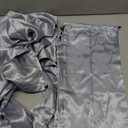 GONGKANGYUAN 10 Pack Shoe Bags for Travel Satin Fabric Shoe Bag with Drawstring for Men Women Travel Protecting Storing Shoes (Grey)