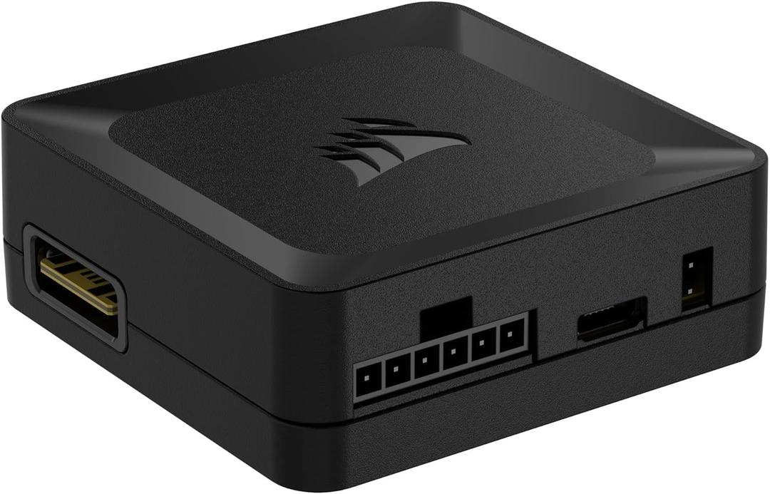 CORSAIR iCUE Link System Hub - Connect Up to 24 CORSAIR iCUE Link Devices - Reduce Cable Clutter Innovative Single-Cable Design - Black