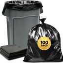 Tasker 44-45 Gallon Trash Bags Heavy Duty, (Value 100 Bags w/Ties) Extra Large Black Trash Bags - 39 Gallon - 40 Gallon - 42 Gallon - 45 Gallon - Large Black Garbage Bags Heavy Duty