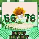 2 x Pixels Themed 7th Birthday Candle, Pixels Cake Topper for Boys Girls, 9 Pcs Candle Set, Game Cartoon Theme Birthday Party Supplies (Number 7)