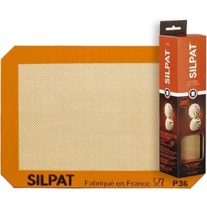 Silpat Premium Non-Stick Silicone Baking Mat, Petite Jelly Roll Size, 8-1/4 x 11-3/4, AE295205-01,Orange