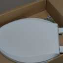 KOHLER 4636-RL-0 Cachet ReadyLatch Elongated Slow Close Toilet Seat, Soft Close Toilet Seat Quiet Lid, Contoured Grip-Tight Bumpers Installation Hardware, Apartment Essentials, White