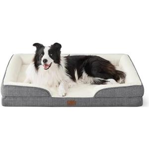Bedsure L Plus Orthopedic Dog Bed for Large Dogs - Washable Dog Cat Bed Waterproof, L Plus Big Comfort Dogs Couch Sofa with Washable Removable Cover, Pet Bed with Nonskid Bottom, 38"