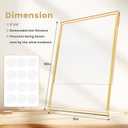 Acrylic Sign Holder 8 x10, Slanted Back Gold Picture Frames Flyer Holder Menu Holder for Wedding Table Numbers with Removable Sticky Dots6 Pack