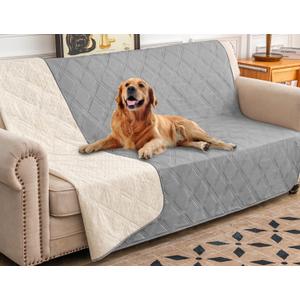 Ameritex Waterproof Dog Bed Cover Pet Blanket with Anti-Slip Back for Furniture Bed Couch Sofa (82x82 Inch (Pack of 1), Lightgrey) Ameritex Waterproof Dog Bed Cover Pet Blanket with Anti-Slip Back for Furniture Bed Couch Sofa (82x82 Inch (Pack of 1), Lightgrey)