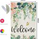 CROWNED BEAUTY Spring House Flag Floral 28x40 Inch Double Sided for Outside Welcome Burlap Large Yard Holiday Decoration CF747-40