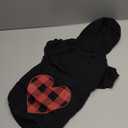 Dog Hoodie Dog Sweaters for Medium Dogs Pet Clothes Black Buffalo Plaid Warm and Soft Breathable Cozy(M) (Heart)