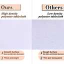 Kesfey 6 Packs Round Tablecloth 108 Inches White Polyester Table Cloths Stain and Wrinkle Resistant Tablecloths for Round Tables Washable Circle Fabric Tablecovers for Wedding Camping Banquet Parties