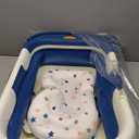 TPN Collapsible Baby Bathtub for Infants to Toddler with Real-time Temp Monitor+Floating Cushion,Foldable Baby Bath Tub Set Applicable 0-36 Month,Perfect Portable Travel Baby Tub for Newborns Boy (Dark Blue)