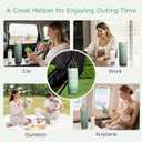 Momcozy Portable Breast Milk Cooler for Travel, 24H Ice-Free Cooling Breastmilk Storage Bottles Container, 12oz Leak Proof Outdoor Small Freezer, Baby Breastfeeding Essential for New Moms
