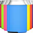 TahoeBay Blank Beer Can Cooler Sleeves Bulk Sublimation Blanks for Vinyl Plain Collapsible Foam Can Sleeves Coolers for Soda Cans and Bottles Custom Drink Holder Assorted Solid Color (Multicolor) 12 Pcs