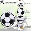 Shihanee 24 Pcs Soccer Party Favor Bags Ball Themed Party Goody Candy Bags Sport Game Treat Handbags Soccer Non Woven Gift Handbags for Sport Theme Supplies