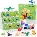 Air Dry Clay Kit - Dinosaur Theme, Modeling Clay for Kids, DIY Model Magic with Sculpting Tools and Tutorials, 12 Boxes Molding Clays, Ultra Light, Soft & Non-Sticky, Arts and Crafts Gift for Kids (Dino DNA Explorers)