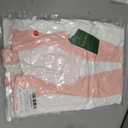 Remidoo Womens Sailor Collar Shirt Short Sleeve Color Block T Shirt (Pink, L)