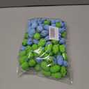 128 Pcs Foam Easter Egg Decoration 2.5-3cm DIY Fake Eggs Artificial Foam Bird Eggs Garden Bird Nest Decor Easter Party Decorations Home Decor (Blue and Green)