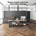 Office Chair Mat for Hard Floors,46"x60" Desk Mat for Chair for Hardwood Floor,Non-Slip Hard Floor Protector Desk Chair Mat for Home,Vinyl Floor Mat for Kids & Pets - Not for Carpet (Clear)