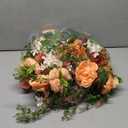 2 Pack Artificial Peony Flower Garland - 6ft Silk Peony Garland Flower Vine Silk Roses Flowers for Wedding Arch Party Table Decor (Orange)