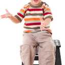 ACSTEP Folding Step Stool 9'' Tall Kids Step Stool Holds Up to 300 lb Plastic Foldable Step Stools for Kids Non-Slip Surface with Carry Handle Collapsible Stool for Home, Outdoor and Indoor(Black) (9 Inch( Pack of 1))