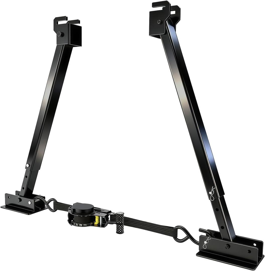 Heavy-Duty RV I-Beam Stabilizer with Ratchet Tension 17" to 35" Adjustable Anti-Wobble Stabilizer for Travel Trailers, 5th Wheels & Motorhomes Enhanced Lateral Support(Black)