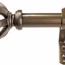 Decopolitan 1" Cage Side Curtain Rod Pair, 12 to 20 Inches, Dark Bronze