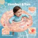 SLOOSH Baby Pool Float with Double Air Chambers, Inflatable Baby Swimming Float with Safety Seat,Toddler Infant Swim Float Ring Swimming Pool Accessories for Age 6-36 Months