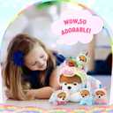 4 x Skylety 5 Pcs Dog Stuffed Animal Puppy Stuffed with Babies Inside 1 Big Mommy with 4 Mini Baby Cute Soft Toy for Children Birthday Party Adopt a Puppy Favor(Unicorn Puppies)