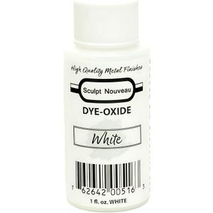 Aves Sculpt Nouveau White Liquid Dye-Oxide - 1oz Bottle, Transparent Metal Coloring Dye for Patinas, Metal Coatings, Sculpting, Customizing, and Creating Intense Color Effects