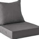 IPYNBAP Outdoor Cushions for Patio Furniture,Outdoor Seat Cushion Set 24 x 24 x 5.75 Inch,Waterproof & Fade Resistant Outdoor Chair Cushions,Deep Patio Chair Cushion with Removable Cover, Gray