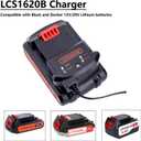 20Volt Battery Charger Replacement for Black and Decker 20V MAX Lithium Charger LCS1620B,Compatible with Black & Decker 12V/20V MAX Battery LBXR20 LBXR20-OPE LB20 LBX20 LBX4020 LB2X4020-OPE