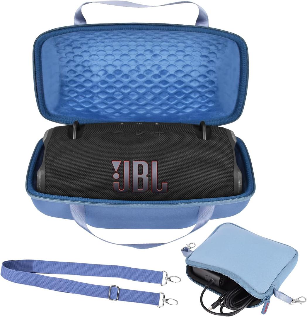 Hard Travel Shell Case for JBL Xtreme 4 Portable Bluetooth Speaker, Waterproof Carrying Case - Blue