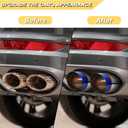 1.5"-2.5" Inlet Adjustable Exhaust Tip, 4" Outlet 9" Overall Length, Blue Burnt Stainless Steel Tail Pipe, Bolt-On (fit for 1.5"/ 1.75"/ 2.0"/ 2.25"/ 2.5" OD Tailpipe)