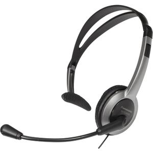 Panasonic Comfort Fit Headset for TCA Series Cordless Landline Phones, Foldable Headset with Flexible Noise-Cancelling Microphone and Volume Control, 2.5 mm Plug, Grey/Silver KX-TCA430 (Regular)