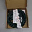 25FT Outdoor Green Extension with Multiple Outlets, Evenly Spaced 3 Outlets, Light Duty 16/3 SJTW Cable with Grounded Plugs, 13AMP 1625W 125V 16AWG, ETL Listed