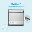 Architectural Mailboxes MailMax Heavy Duty, Modern Steel Metal Post Mounted Mail Box for Outside, Black, Large Curbside Mailbox for Packages with Magnetic Latch
