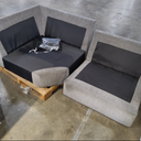 MODULAR Sectional sofa floor standing sofa sets modern sectional couches for living room, apartment and office, grey