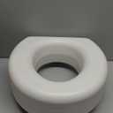 HealthSmart Enhanced Comfort 5" Raised (Round) Toilet Seat Risers for Seniors 5 Slip Resistant Pads FSA/HSA Eligible Padded Toilet Seat Elevation 15.7 x 15.2 x 6.1