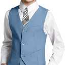 Boys' Formal Suit Set Slim Fit Kids Formal Suits Toddler Tuxedo Wedding Prom Classic Outfit for Teen (Blue, S)