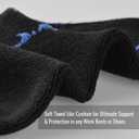 ECOEY Men's Work Boots Athletic Running Crew Socks, Dry-Tech Moisture Wicking Heavy Cushion Multi Pack (Black)