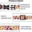 PTDECOR 2 Pack Halloween Dog Collar, Multi Size, Adjustable Orange Halloween Pumpkin Pet Collars for Small Dogs (Small) (SNeck 10"-14",Wideth 0.6"))